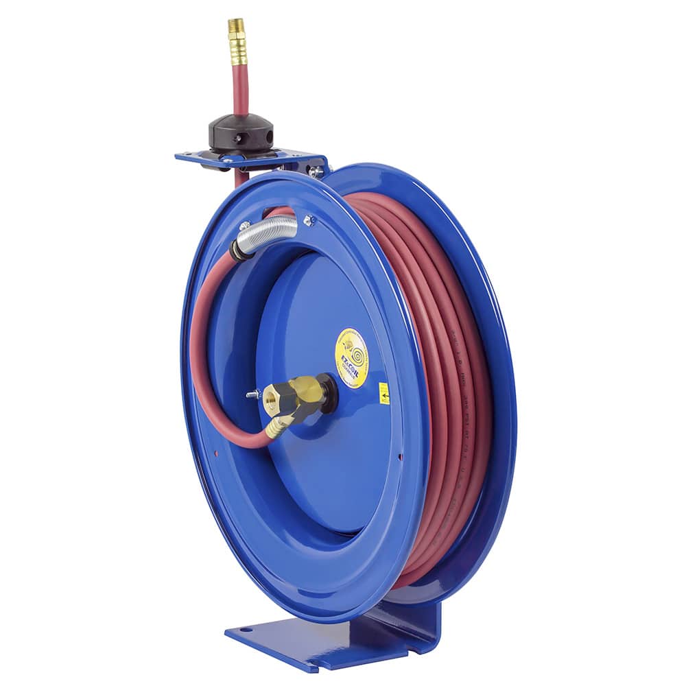 Coxreels Safety Series Spring Rewind Hose Reel for air/water/oil: 1/2  I.D., 30' hose, 2500 PSI Model EZ-P-MP-430 - Pneumatics Now Equipment