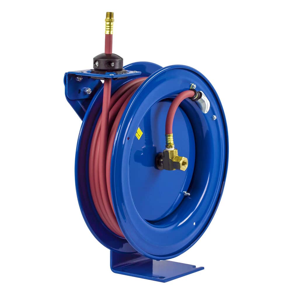 Coxreels Spring Rewind Hose Reel for air/water: 3/8 I.D., 25' hose, 300 PSI  Model P-LP-325-AL - Pneumatics Now Equipment