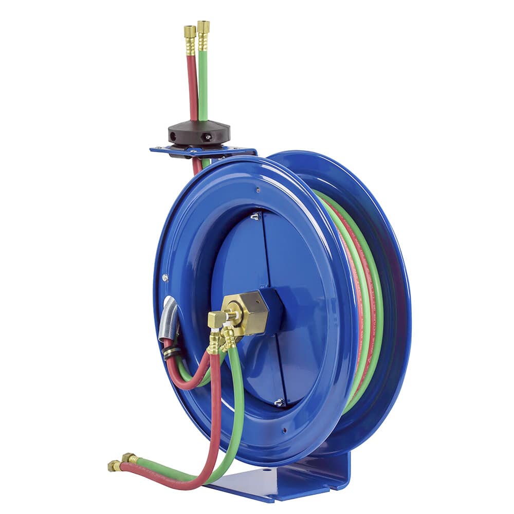 Coxreels Spring Rewind Welding Cable Reel: 25' 1/0 cable capacity