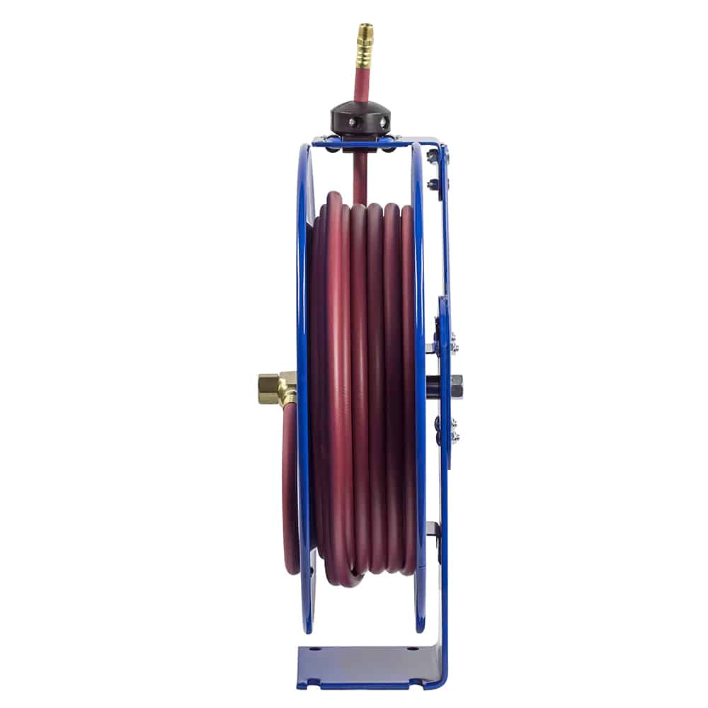 Coxreels Low Pressure Spring Rewind Hose Reel with Super Hub™: 3/8″ I.D,  75′ hose capacity, with hose, 300 PSI Model SH-N-375