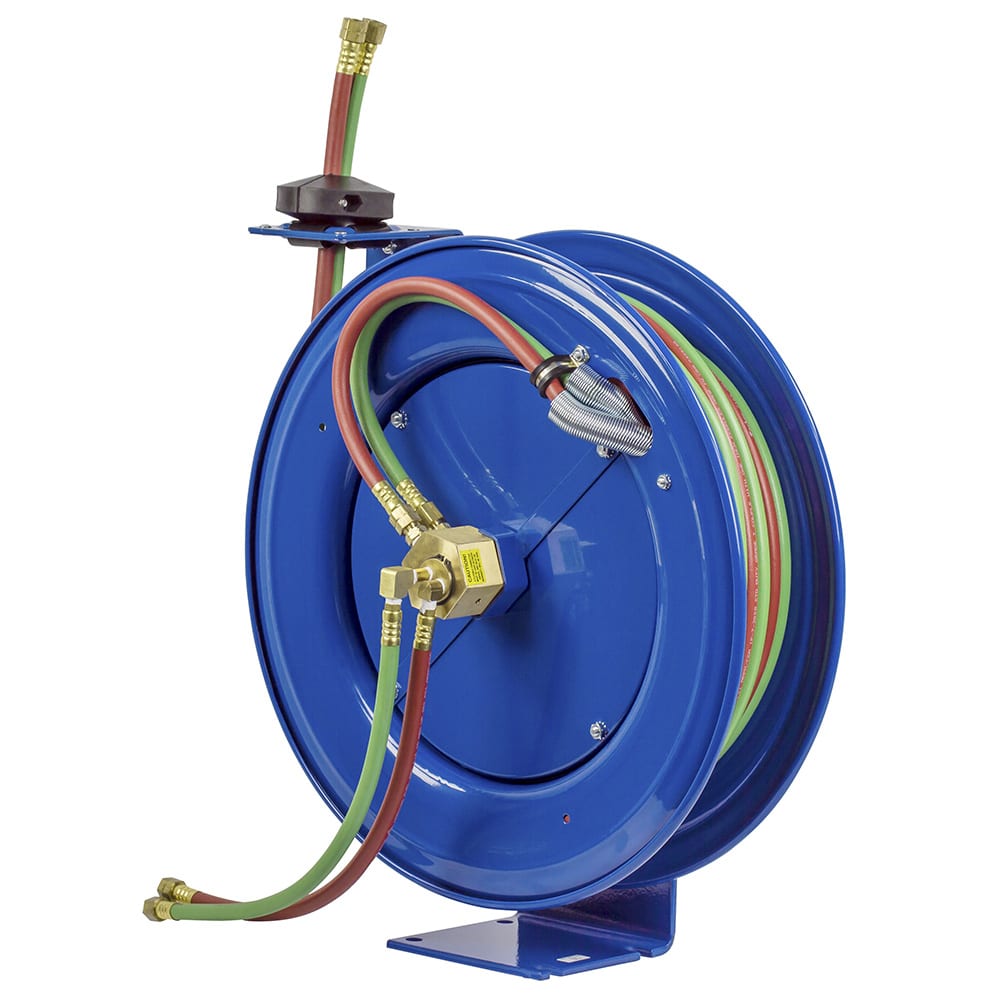 Coxreels Dual Hose Spring Rewind Hose Reel for oxy-acetylene: 1/4 I.D.,  50' hose, 200 PSI Model SHW-N-150